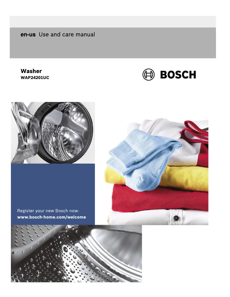 Page 1 de la notice Manuel utilisateur Bosch WAP24201UC