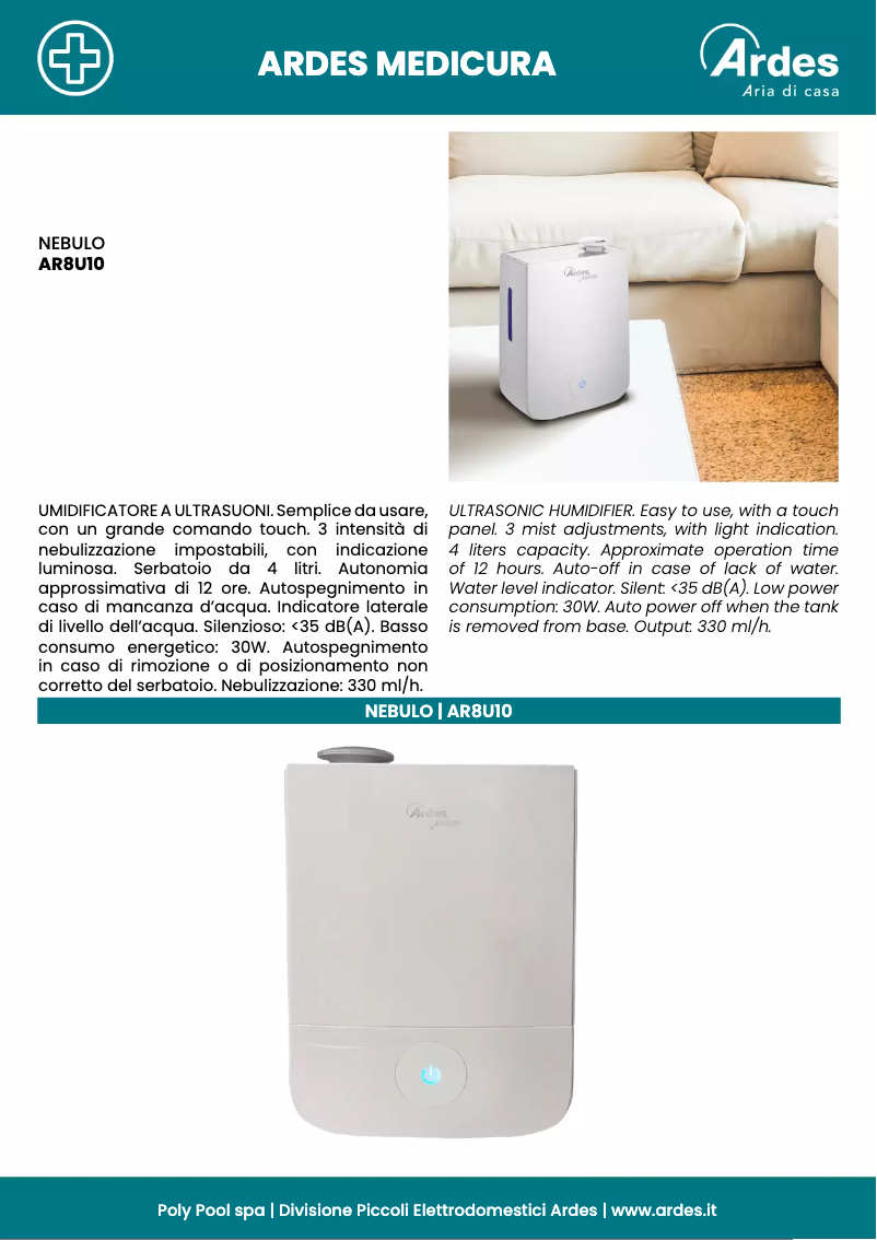 Image de la première page du manuel de l'appareil AR8U10