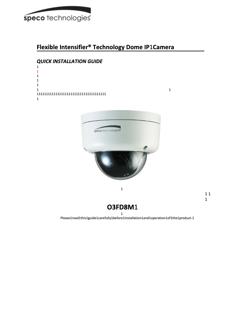Image de la première page du manuel de l'appareil O3FD8M