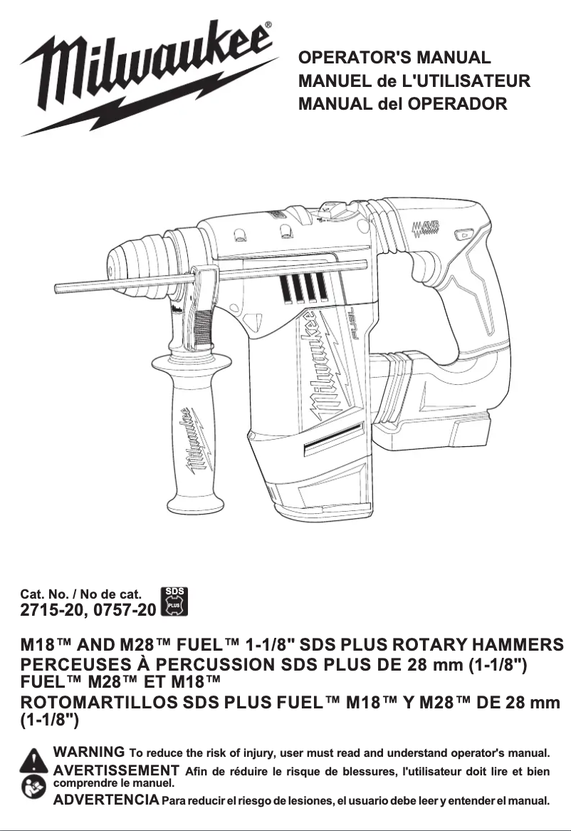 Page n°1 - Manuel utilisateur Milwaukee M18 Fuel 2715-22