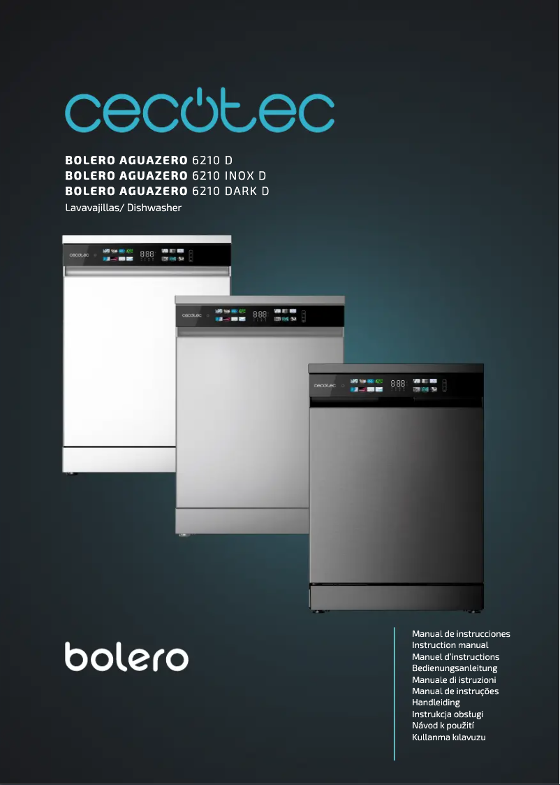 Page 1 de la notice Manuel utilisateur Cecotec Bolero Aguazero 6210 Inox D