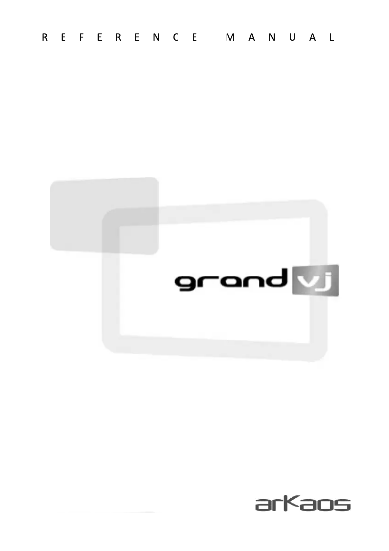 Page 1 de la notice Manuel utilisateur Arkaos Grand VJ