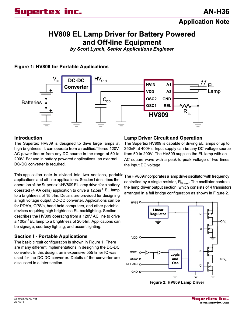 Page 1 de la notice Manuel utilisateur Microchip HV809