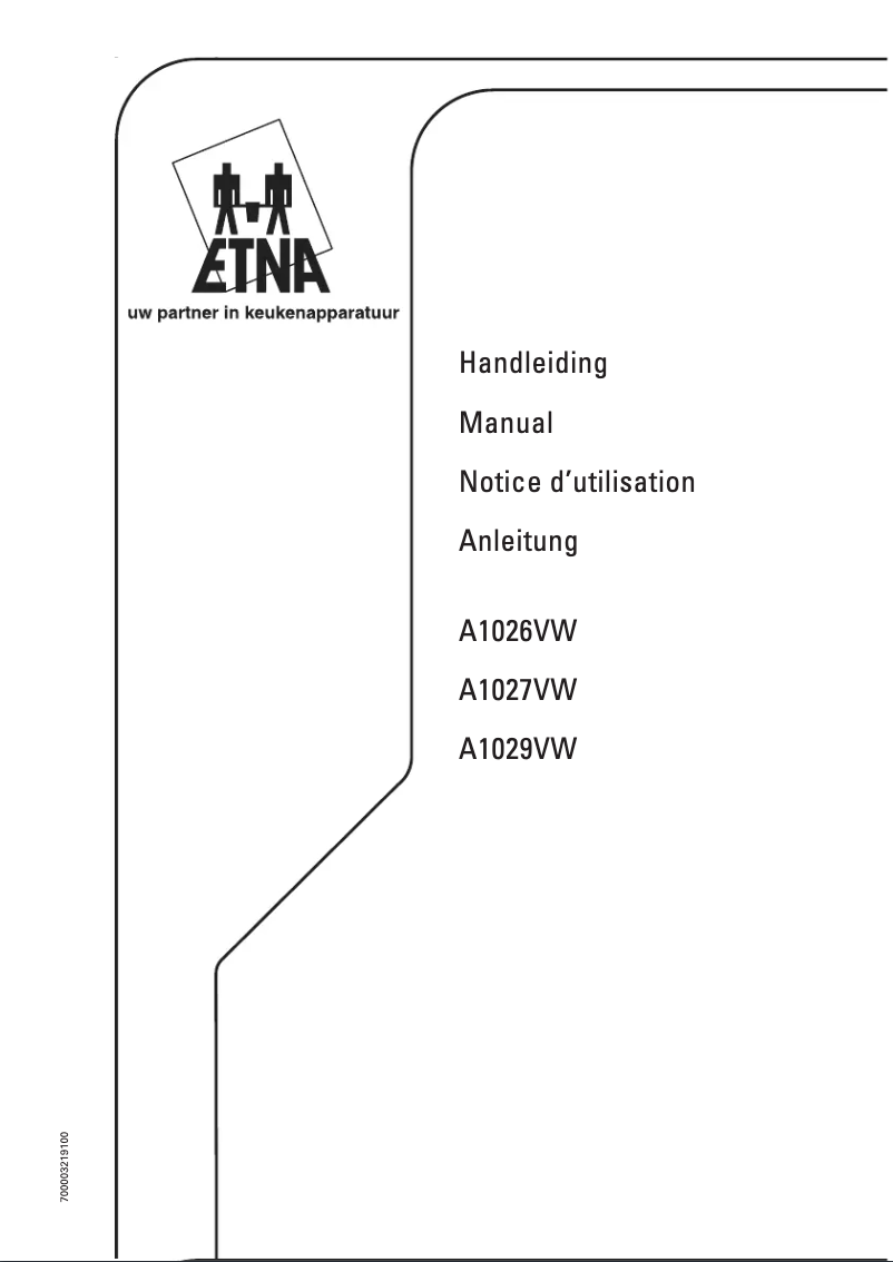 Image de la première page du manuel de l'appareil A1029VWZTA