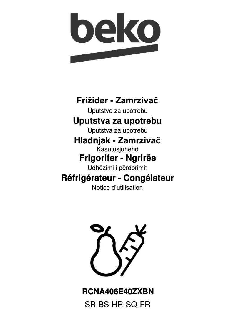 Image de la première page du manuel de l'appareil RCNA406E40ZXBN