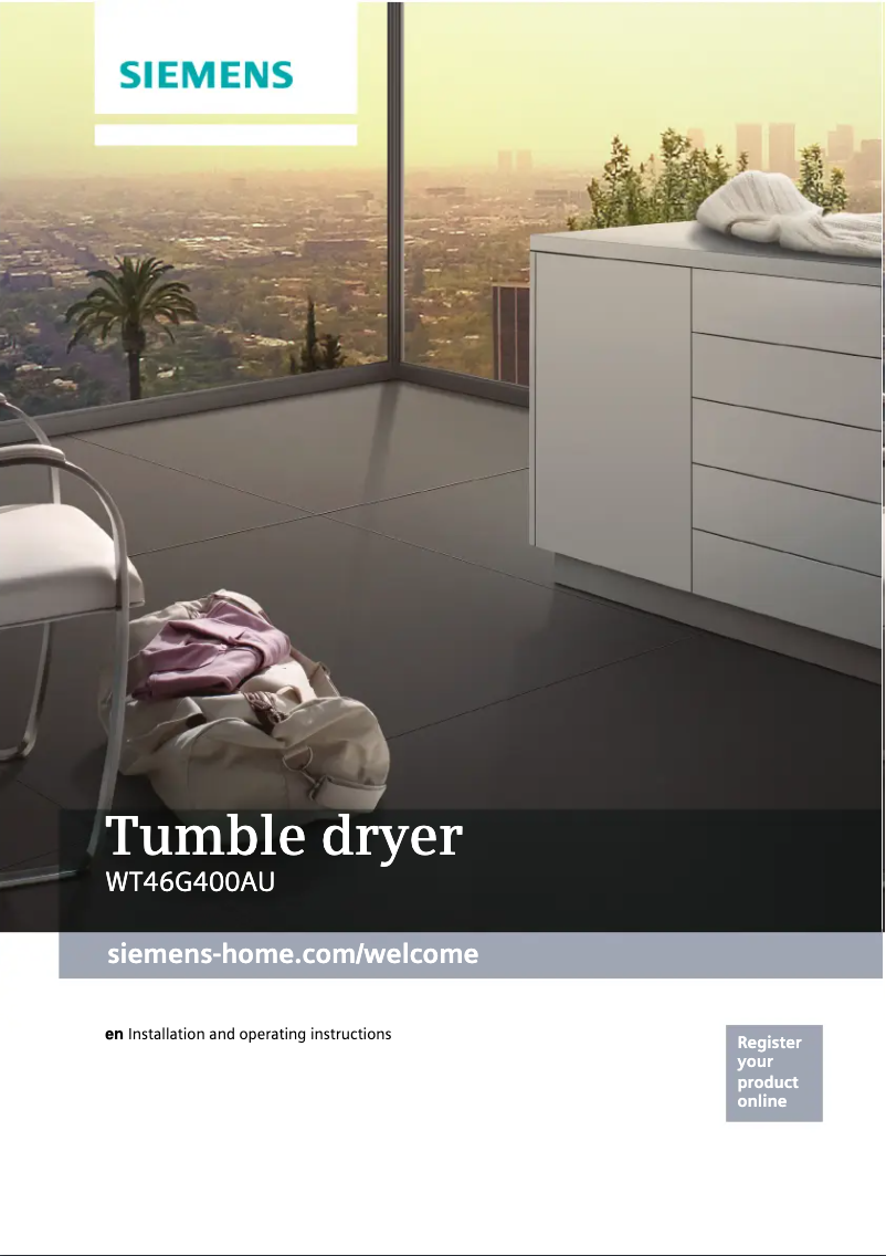 Page n°1 - Manuel utilisateur Siemens WT46G400AU