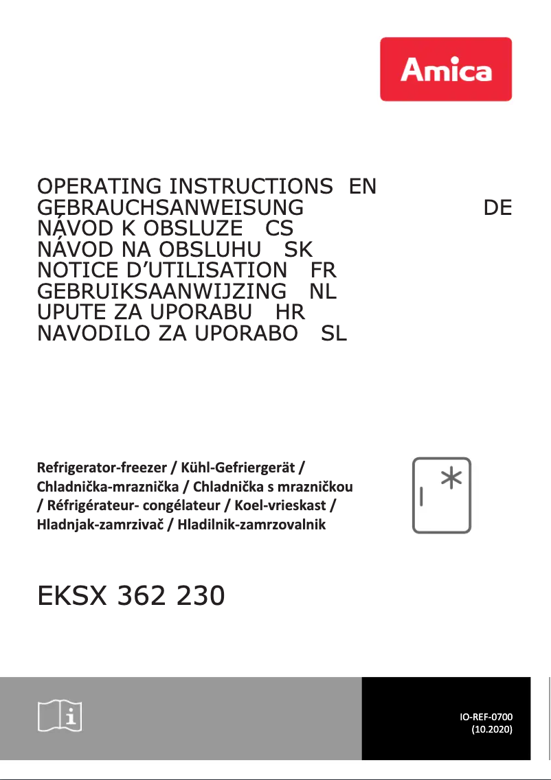 Page 1 de la notice Manuel utilisateur Amica EKSX 362 230