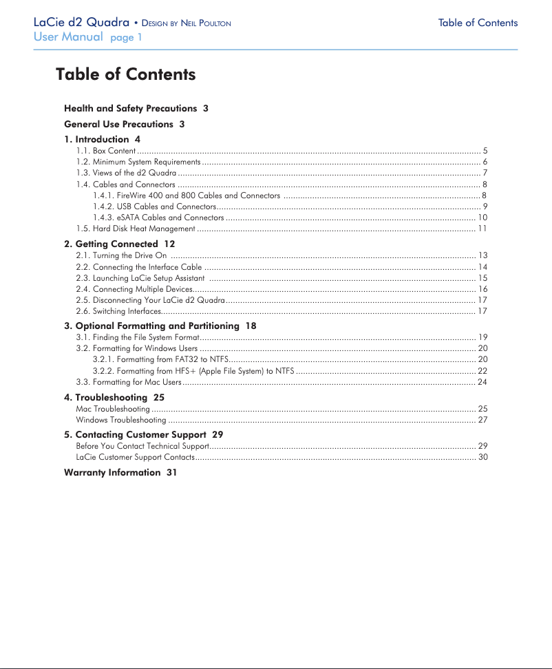 Image de la première page du manuel de l'appareil d2 Quadra