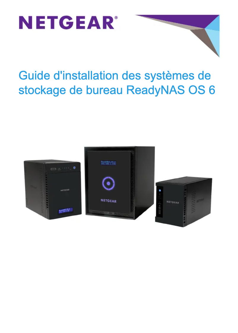 Page 1 de la notice Guide d'installation Netgear ReadyNAS R4220S