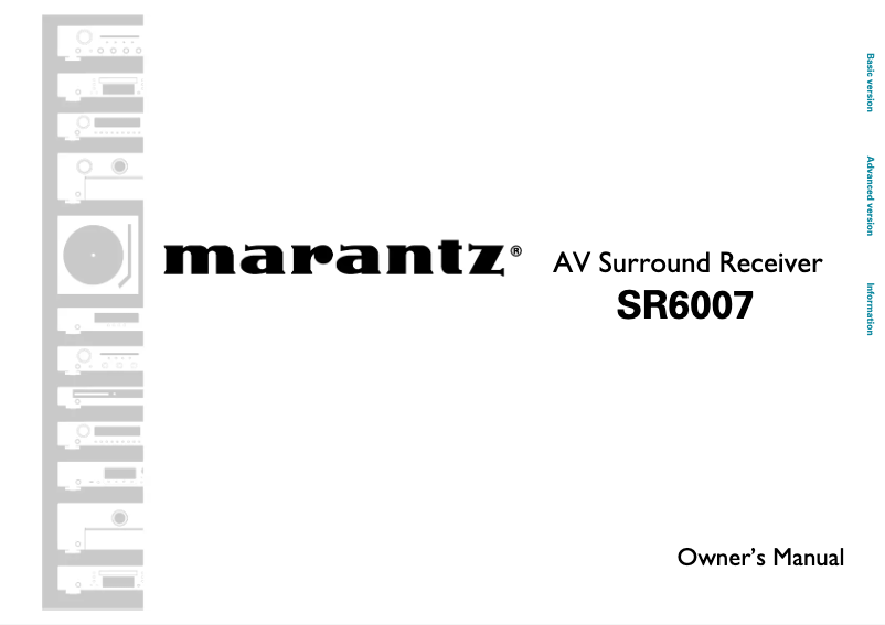 Page 1 de la notice Mode d'emploi Marantz SR6007