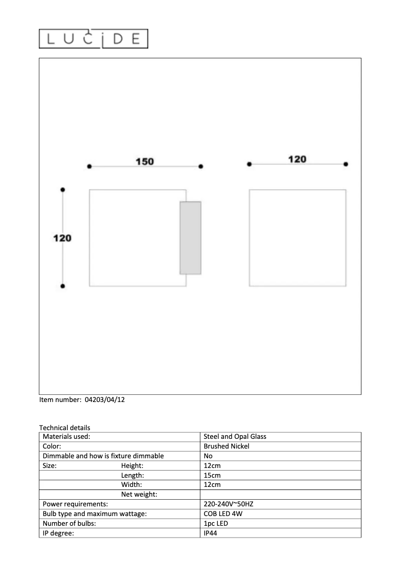 Image de la première page du manuel de l'appareil Jelte LED