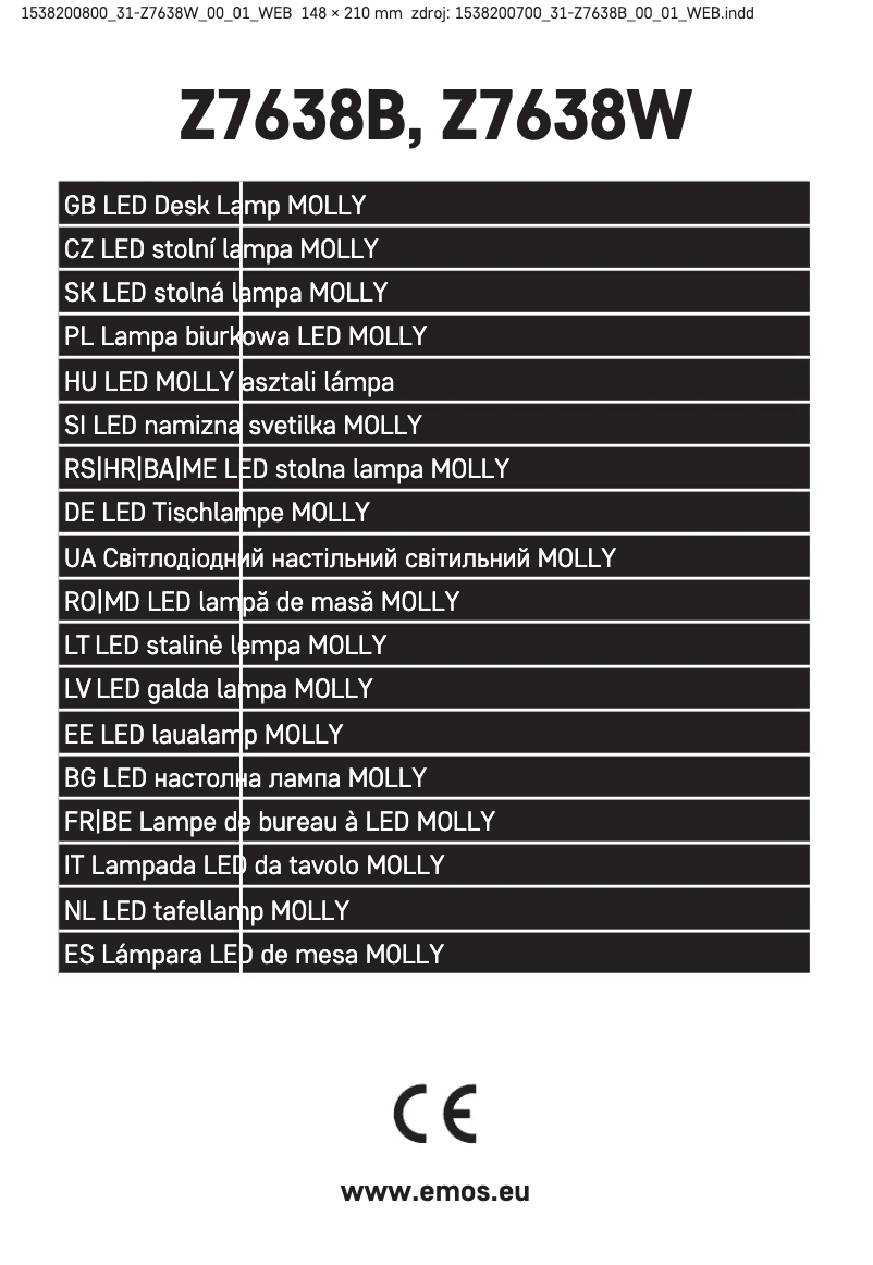 Page 1 de la notice Manuel utilisateur Emos Z7638W