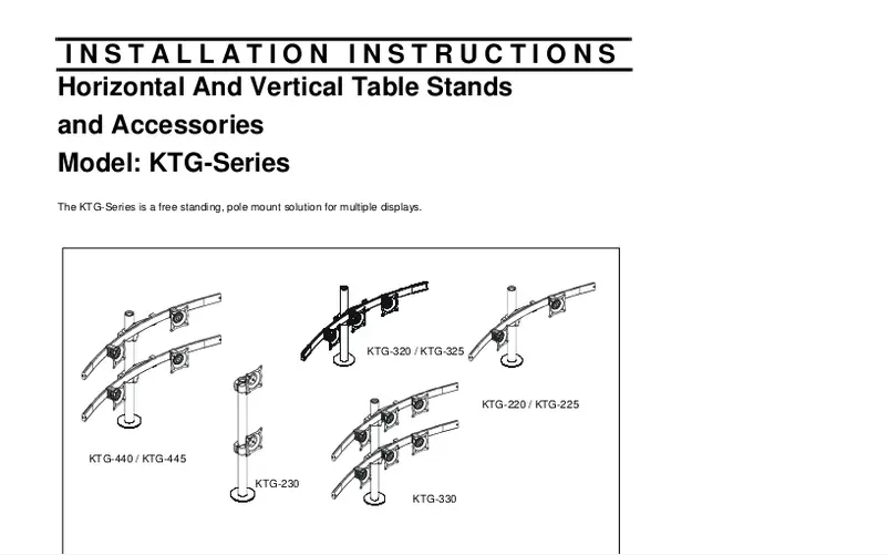 Page n°1 - Manuel utilisateur Chief KTG225S