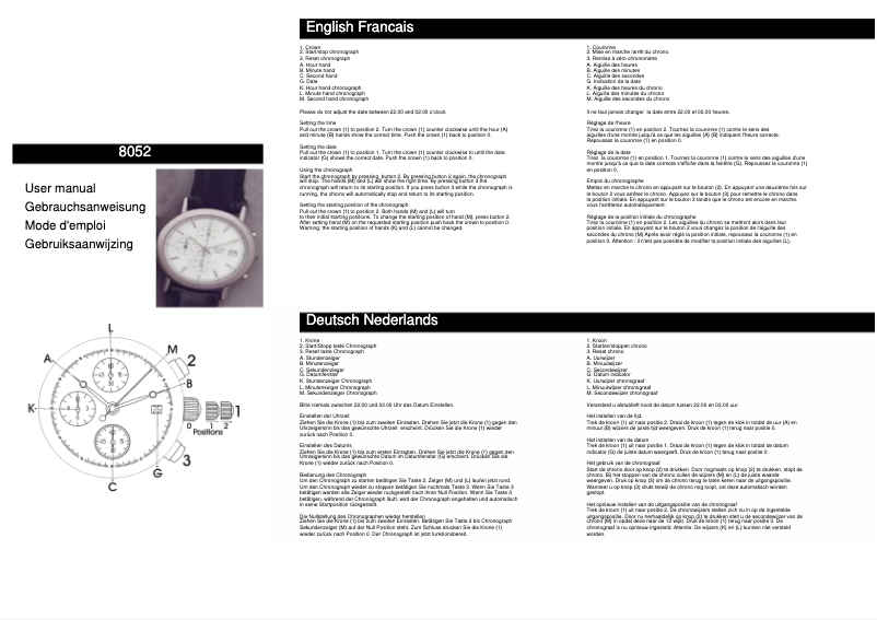 Page 1 de la notice Manuel utilisateur Davis 8052