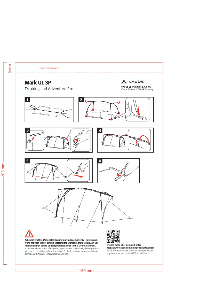 Page n°1 - Manuel utilisateur Vaude Mark UL 3P