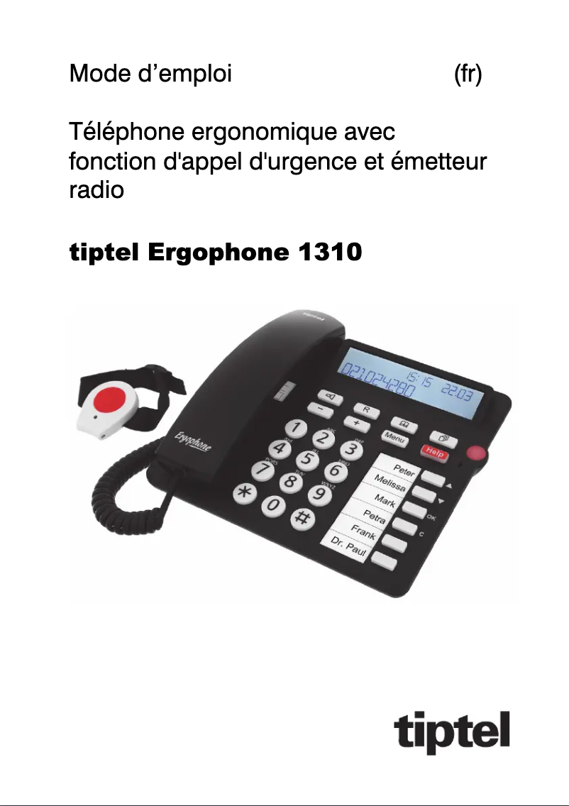 Page 1 de la notice Manuel utilisateur Tiptel Ergophone 1300