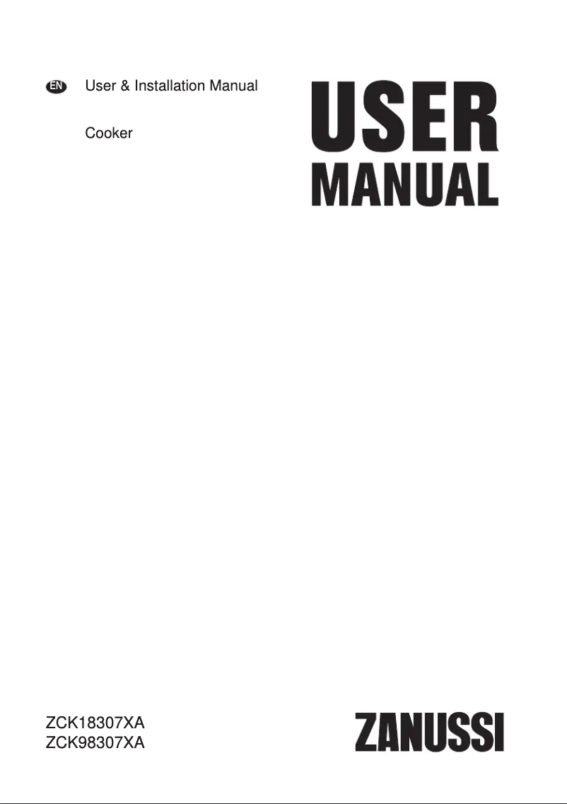 Image de la première page du manuel de l'appareil ZCK98307XA