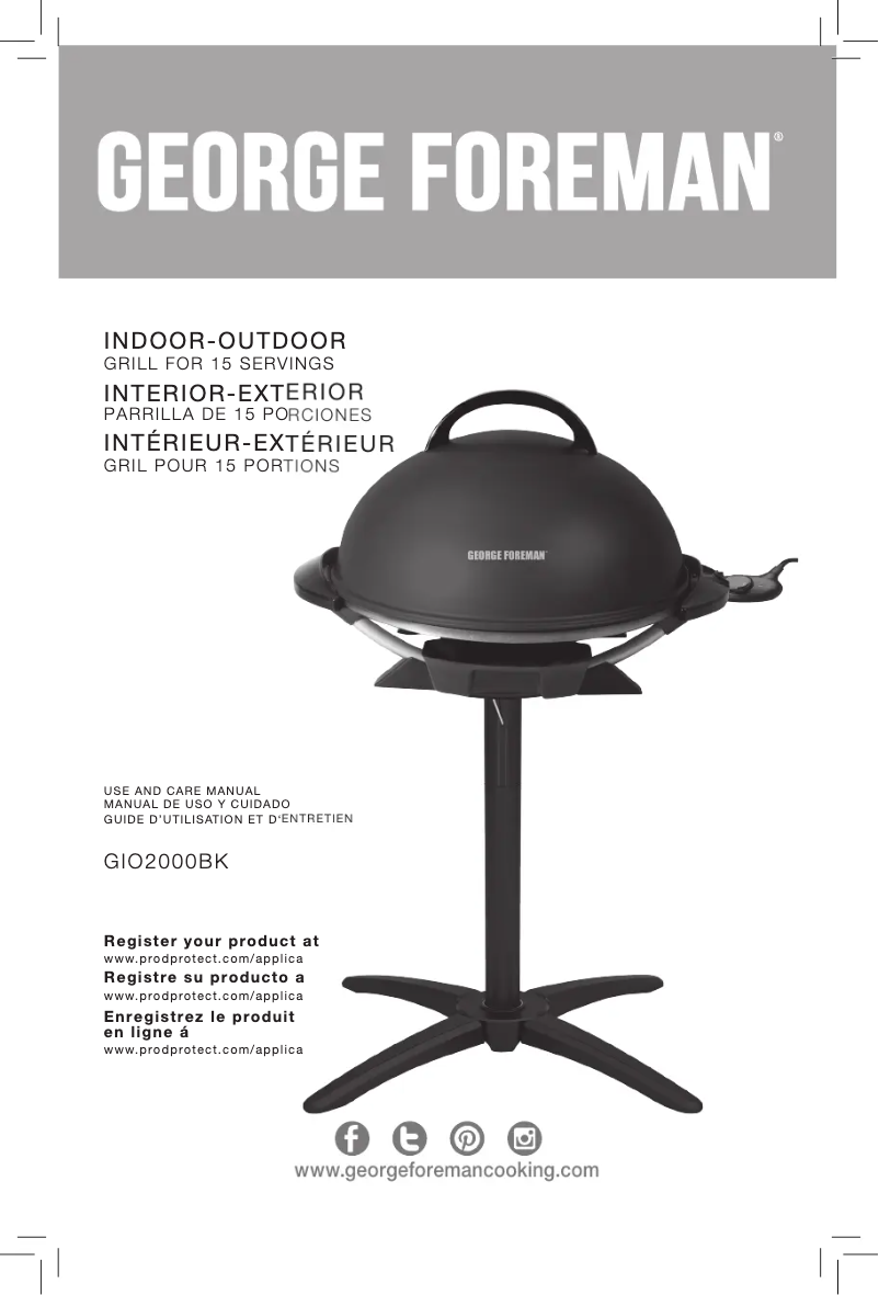 Image de la première page du manuel de l'appareil GIO2000BK