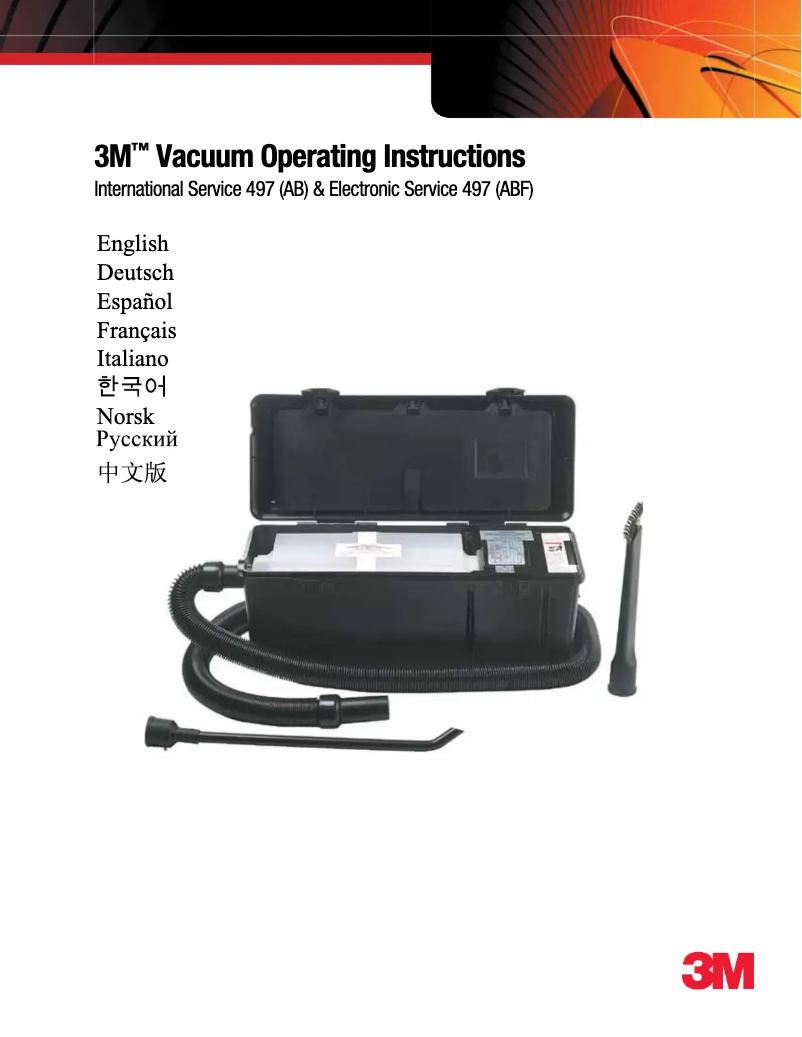 Page 1 de la notice Manuel utilisateur 3M 497ABF