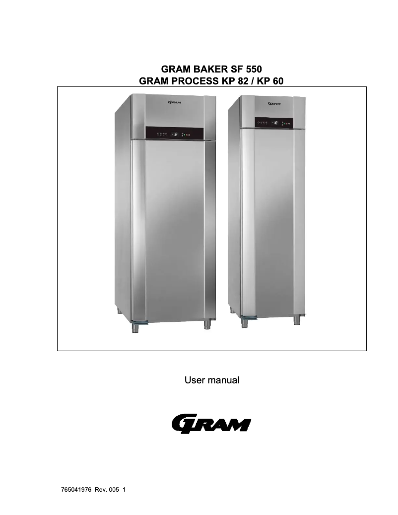 Page n°1 - Manuel utilisateur Gram KP 82 CCG L2 5S