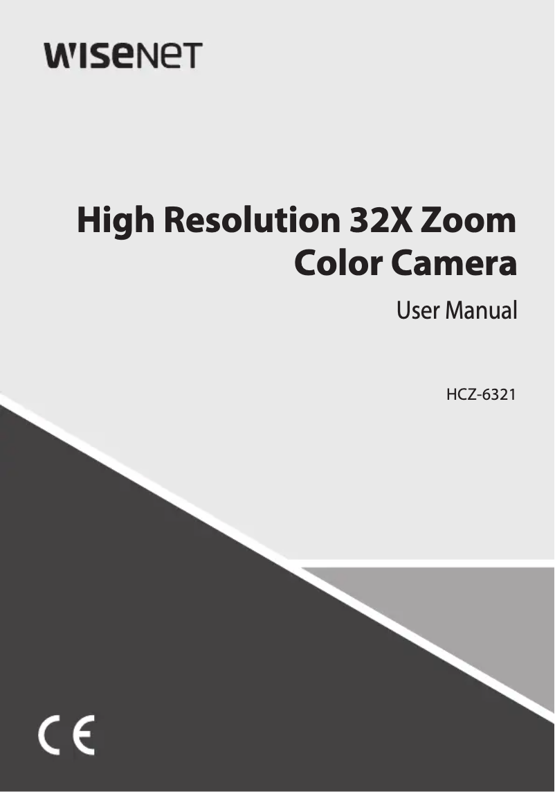 Page 1 de la notice Manuel utilisateur Hanwha HCZ-6321