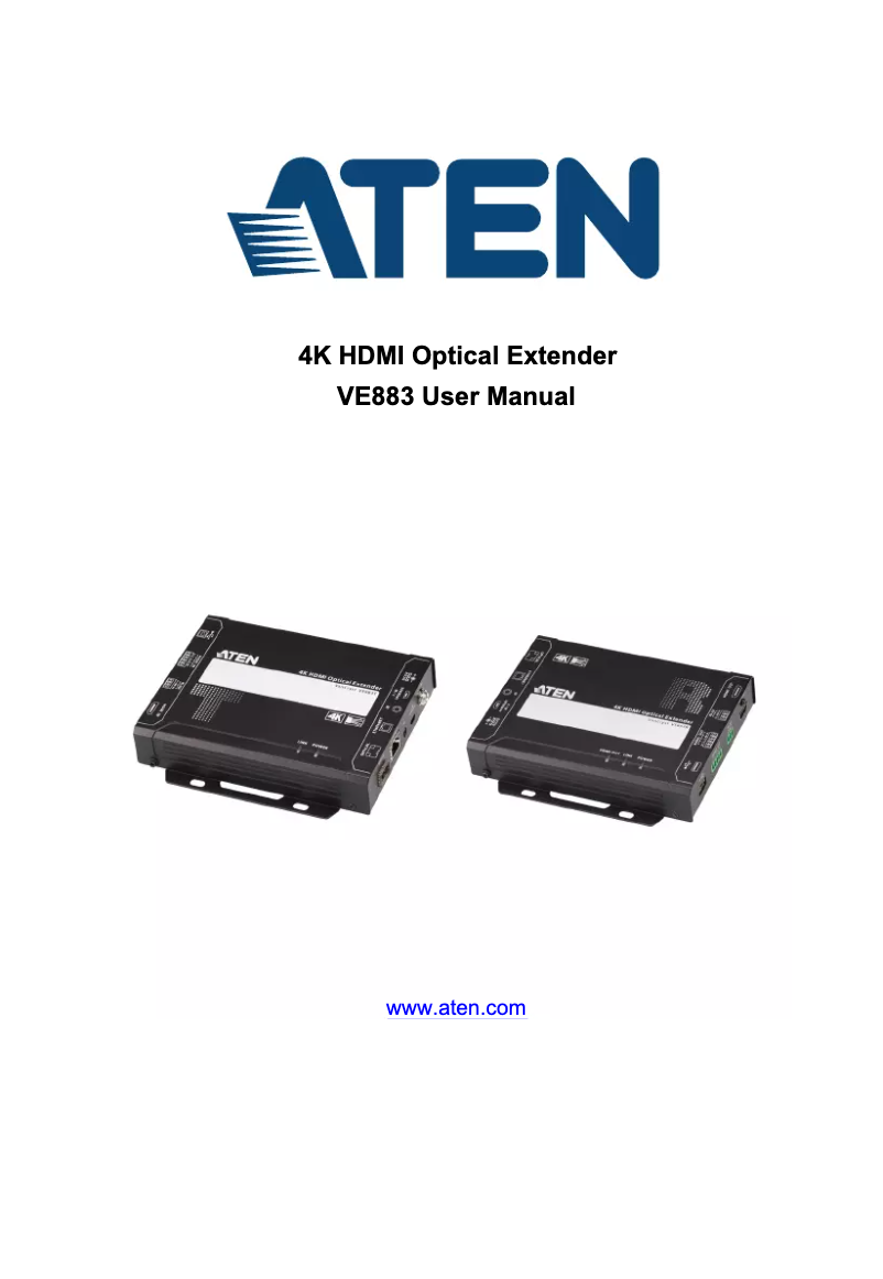 Page n°1 - Manuel utilisateur ATen VanCryst VE883