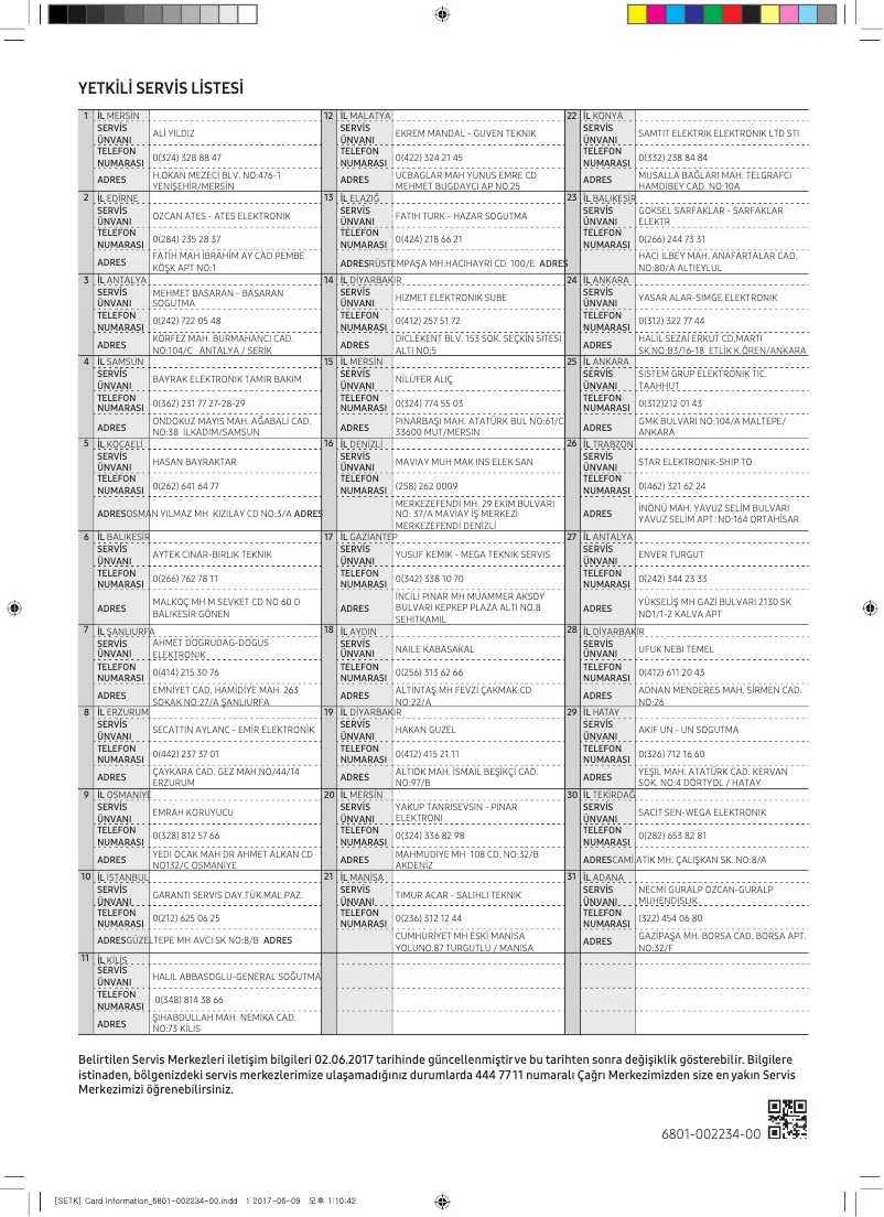 Image de la première page du manuel de l'appareil AQ18TSMX