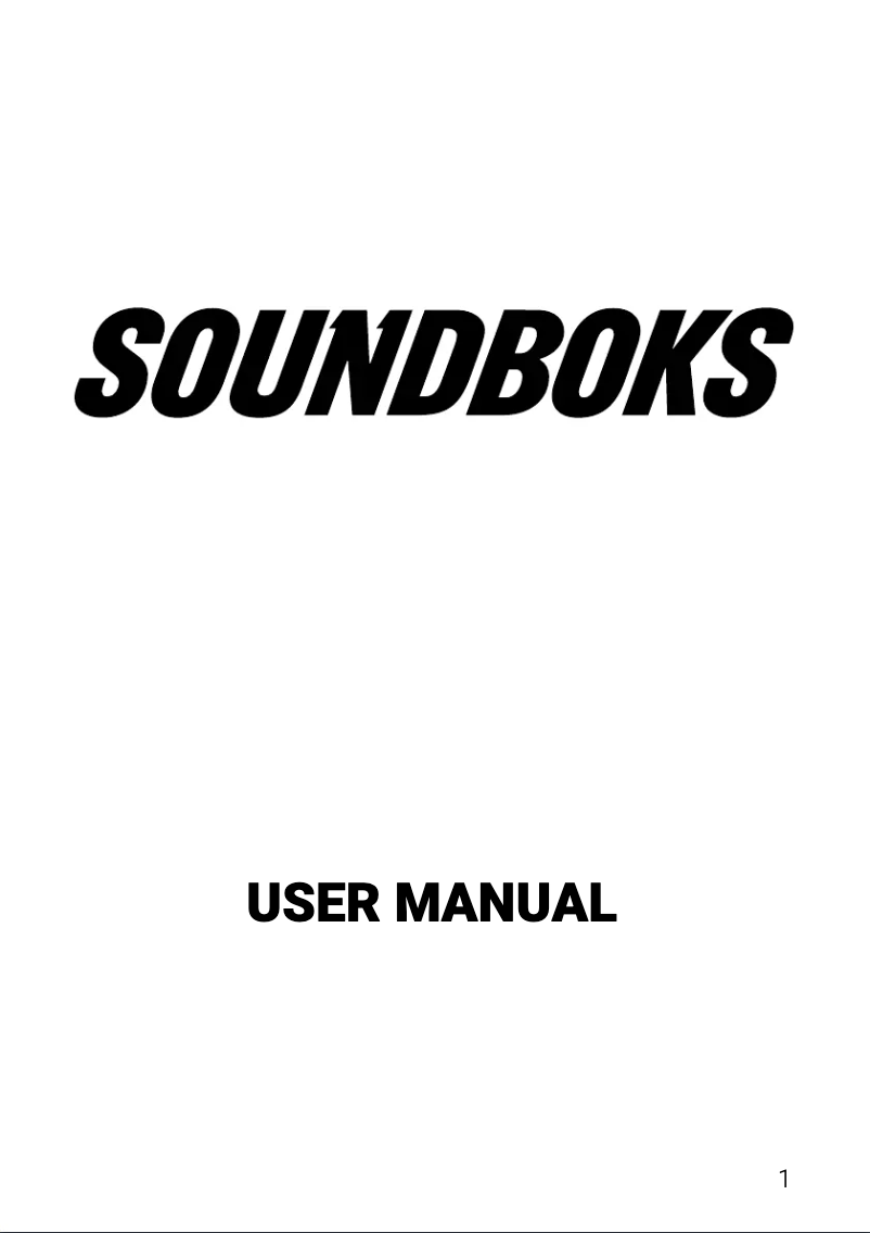 Page n°1 - Manuel utilisateur SOUNDBOKS 3