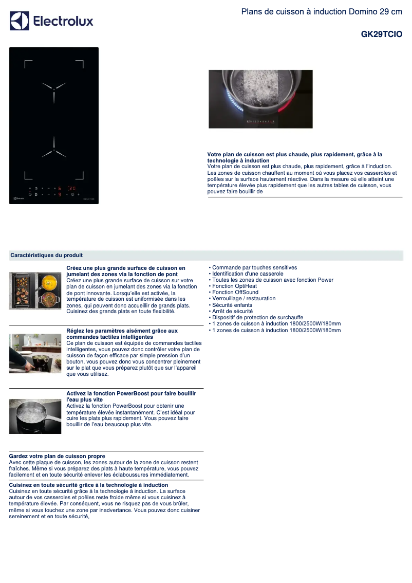 Image de la première page du manuel de l'appareil GK29TCIO