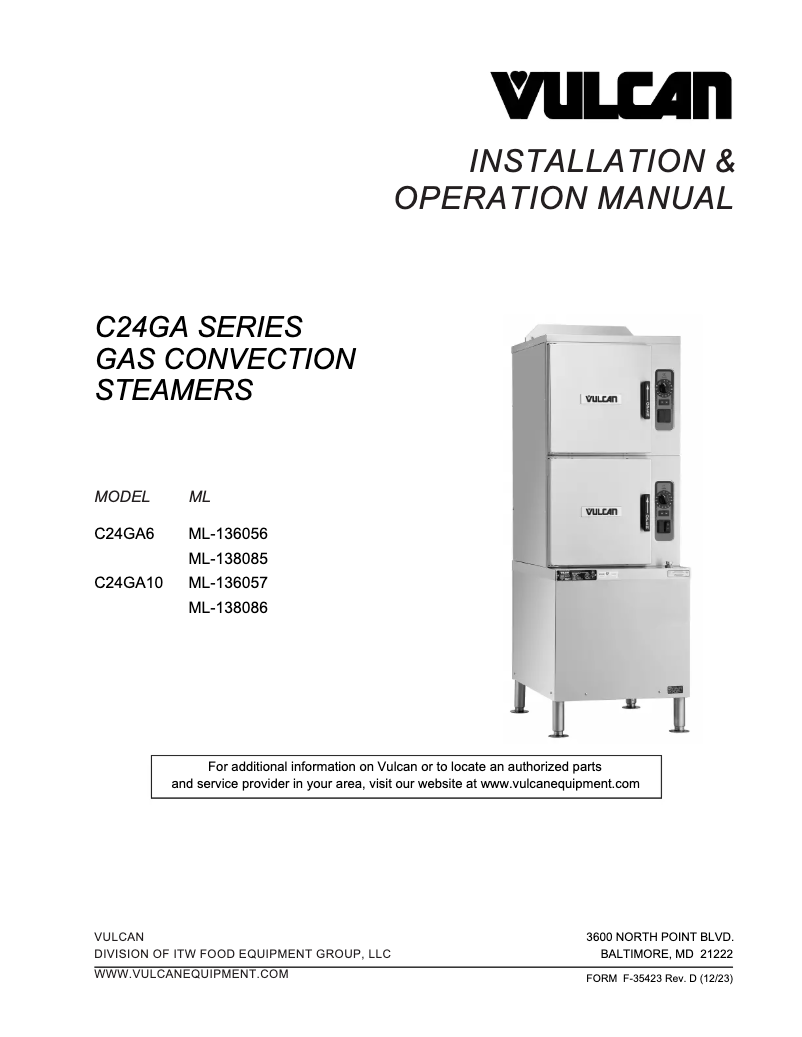Image de la première page du manuel de l'appareil C24GA6
