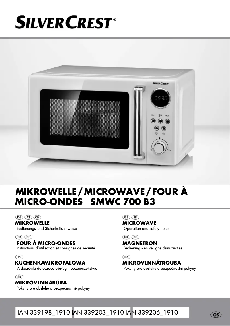Page 1 de la notice Manuel utilisateur SilverCrest SMWC 700 A2