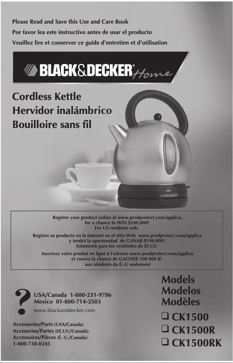 Page 1 de la notice Manuel utilisateur Black & Decker CK1500