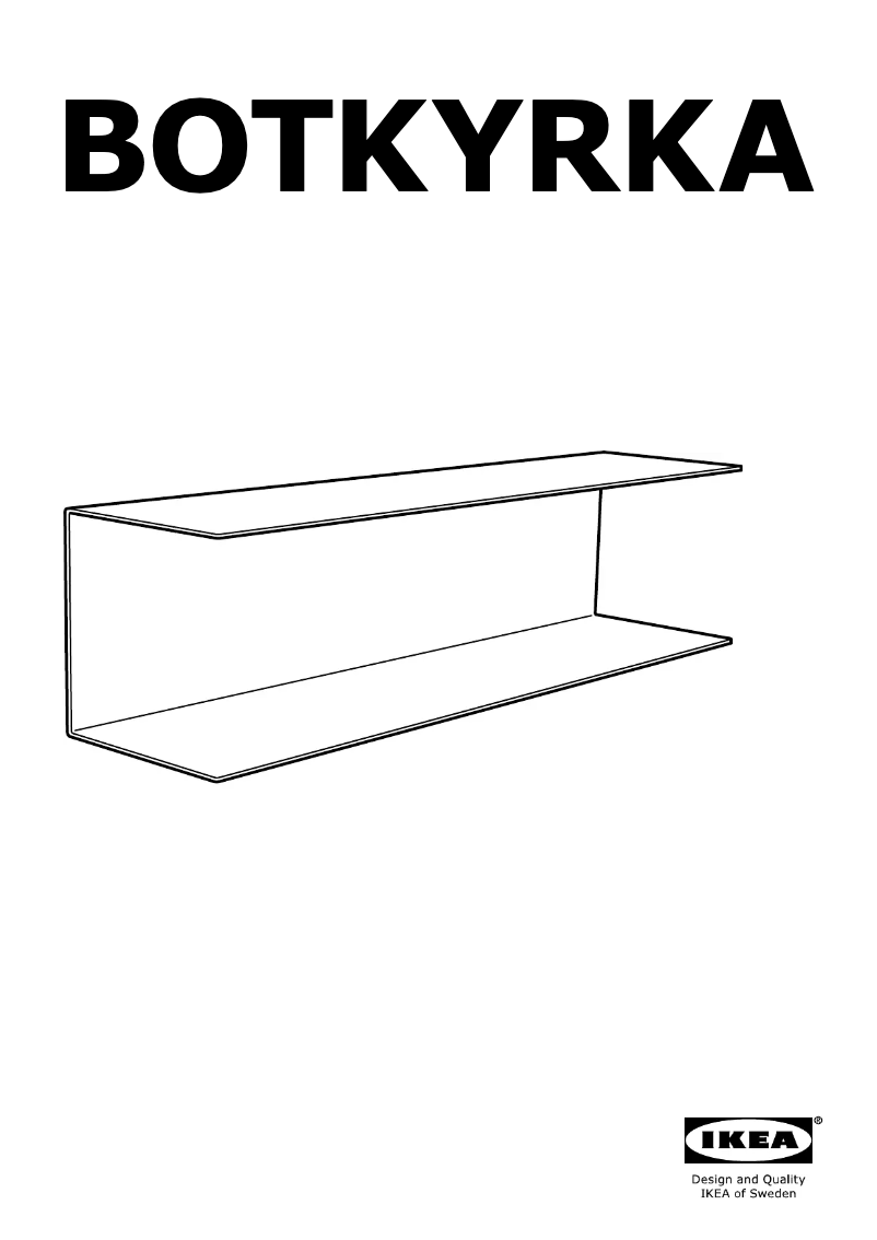 Page 1 de la notice Mode d'emploi Ikea BOTKYRKA