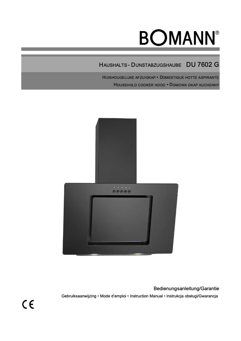 Image de la première page du manuel de l'appareil DU 7602 G