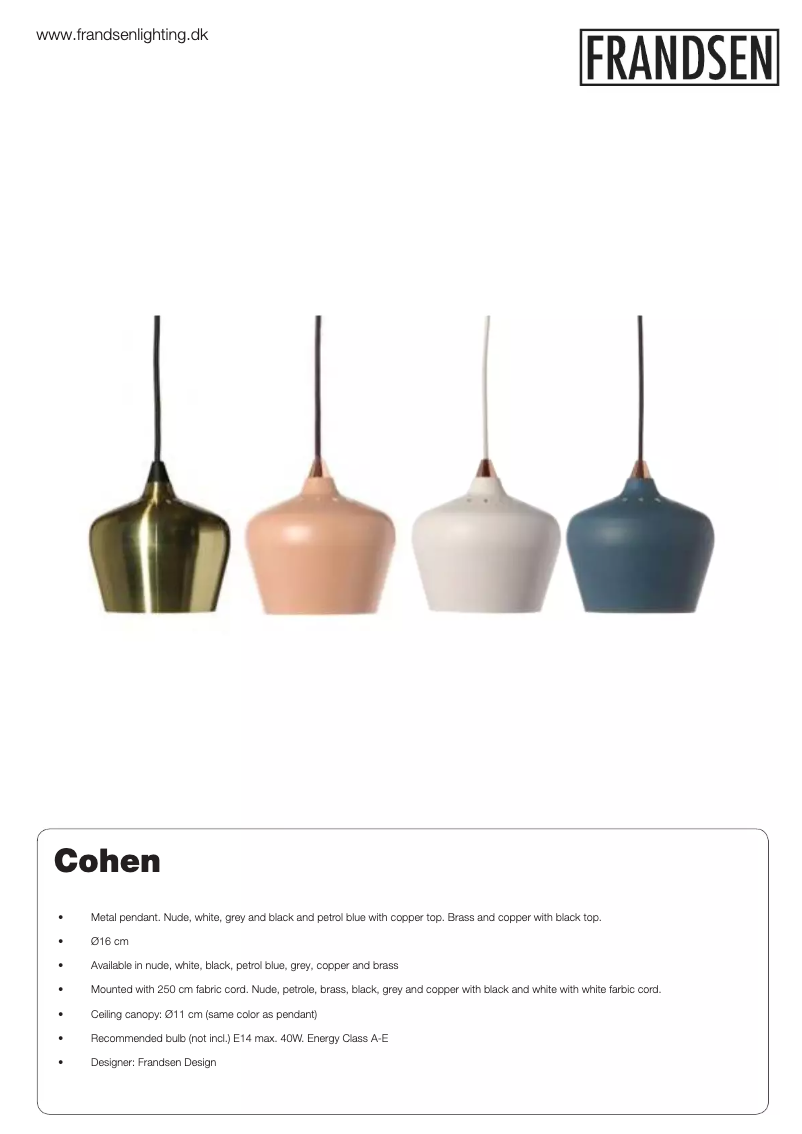 Página 1 del manual Manual de usuario Frandsen Cohen Lille