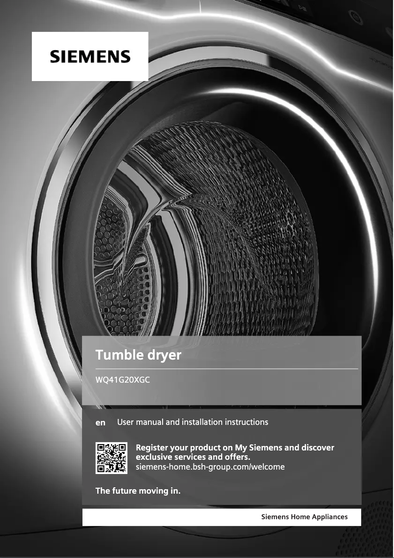 Page n°1 - Manuel utilisateur Siemens WQ41G20XGC