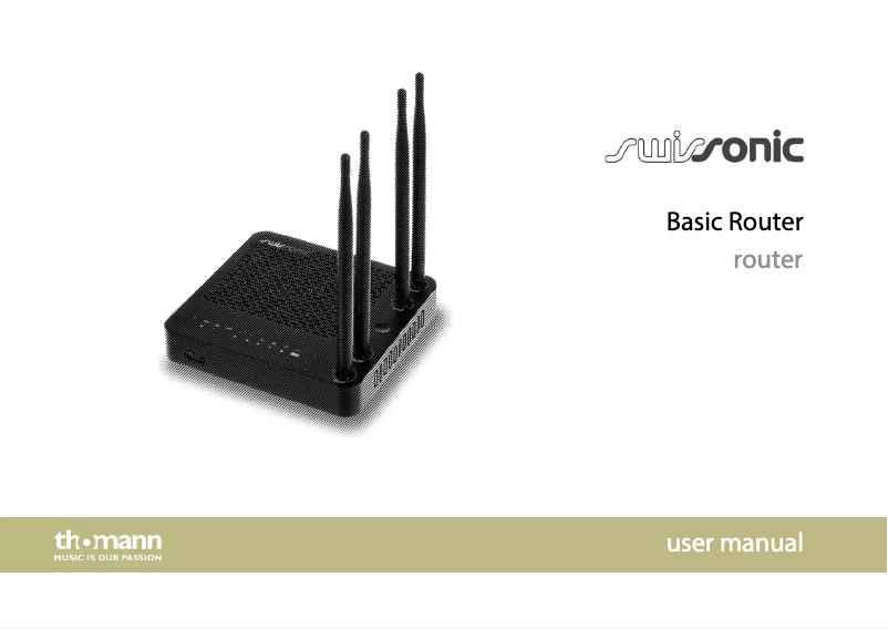 Page n°1 - Manuel utilisateur Swissonic Basic Router