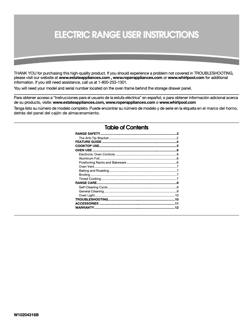 Image de la première page du manuel de l'appareil TES325VT