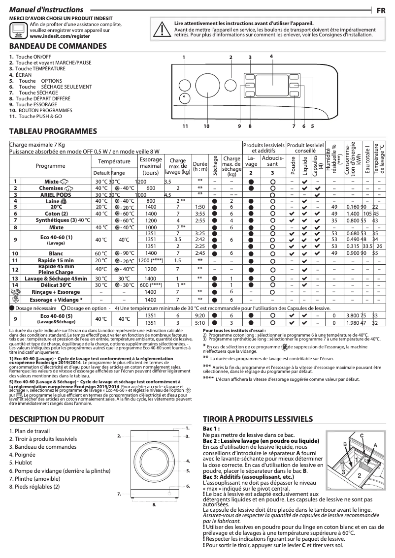 Image de la première page du manuel de l'appareil BDE 76435 WV FR