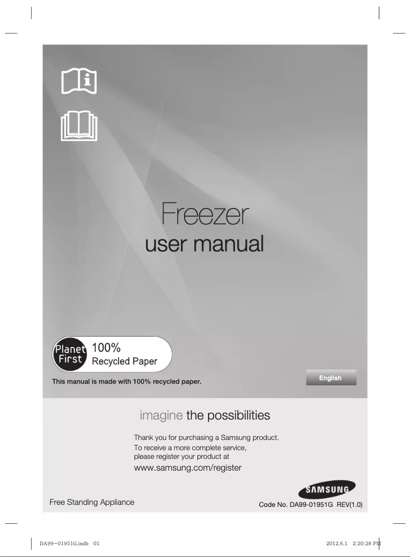 Page 1 de la notice Manuel utilisateur Samsung RZ80EFBB
