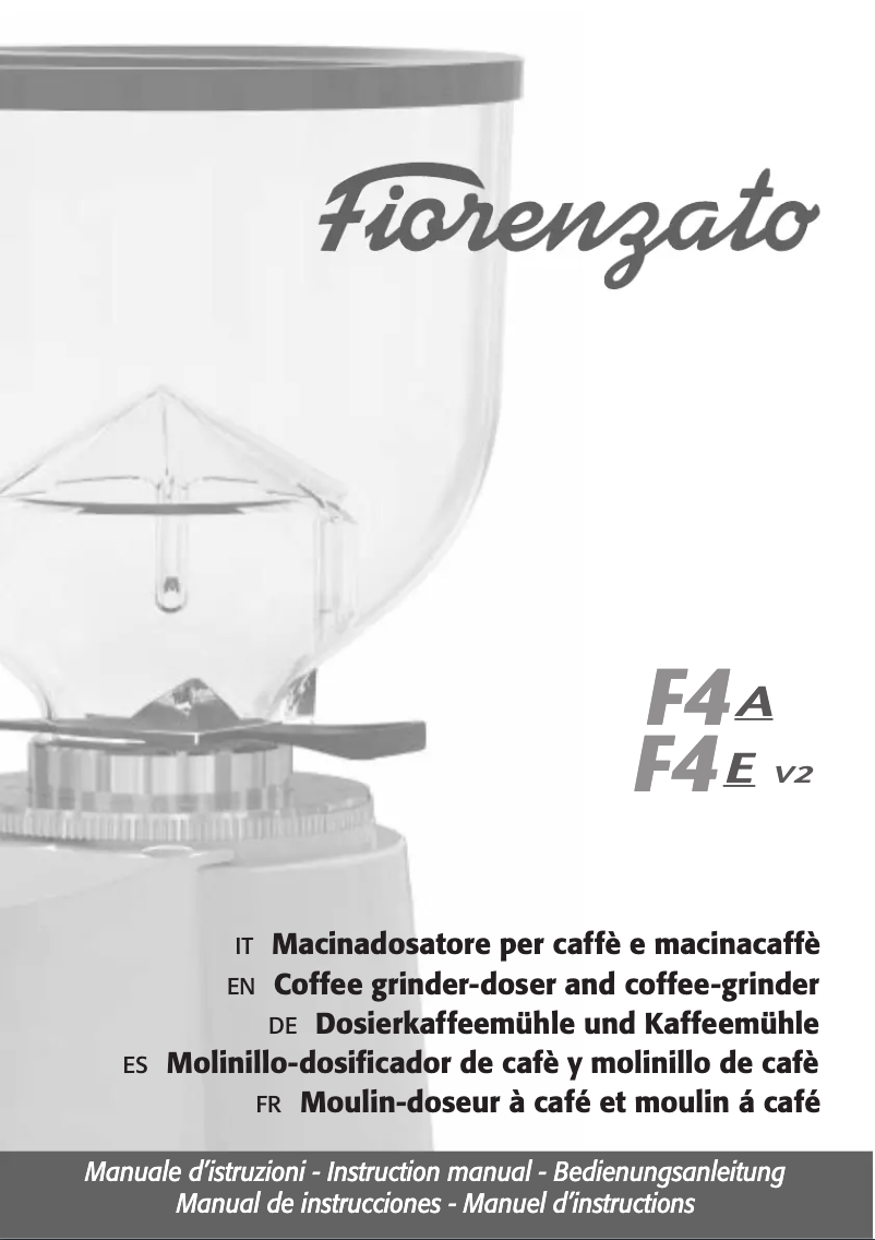 Page n°1 - Manuel utilisateur Fiorenzato F4 E V2