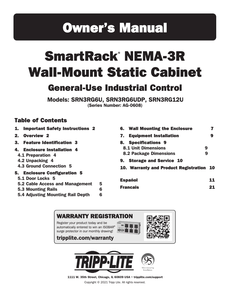 Image de la première page du manuel de l'appareil SRN3RY12U