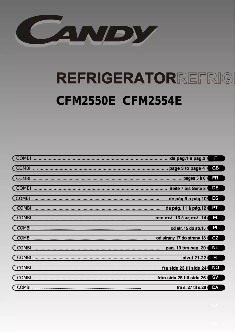 Image de la première page du manuel de l'appareil CFM 2355