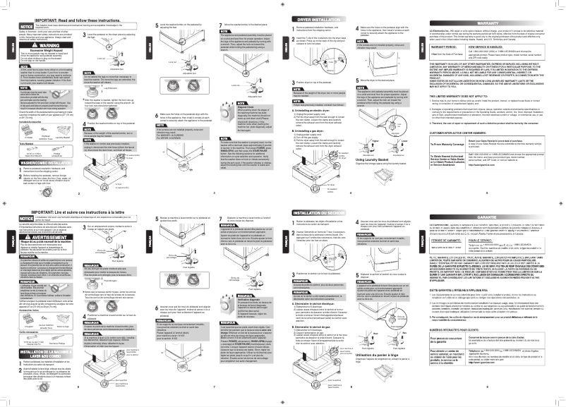 Page n°1 - Manuel utilisateur LG WDP6M