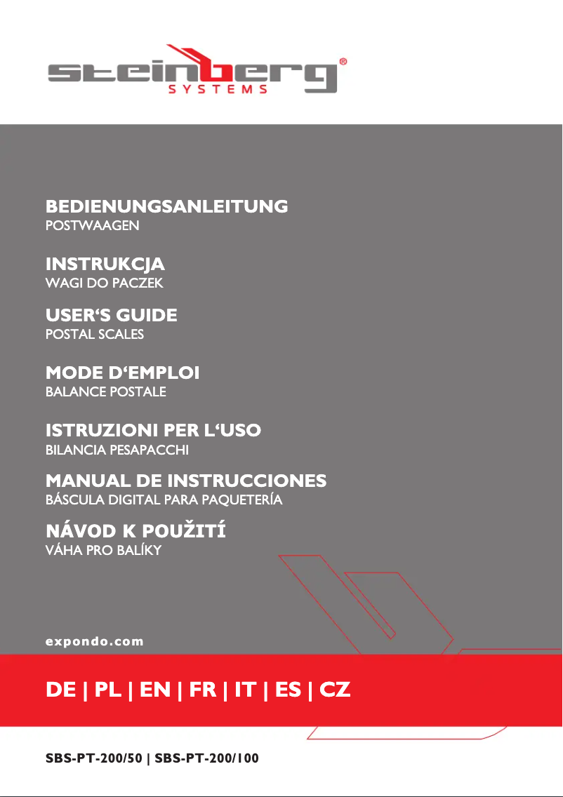 Page 1 de la notice Manuel utilisateur Steinberg SBS-PT-200/50