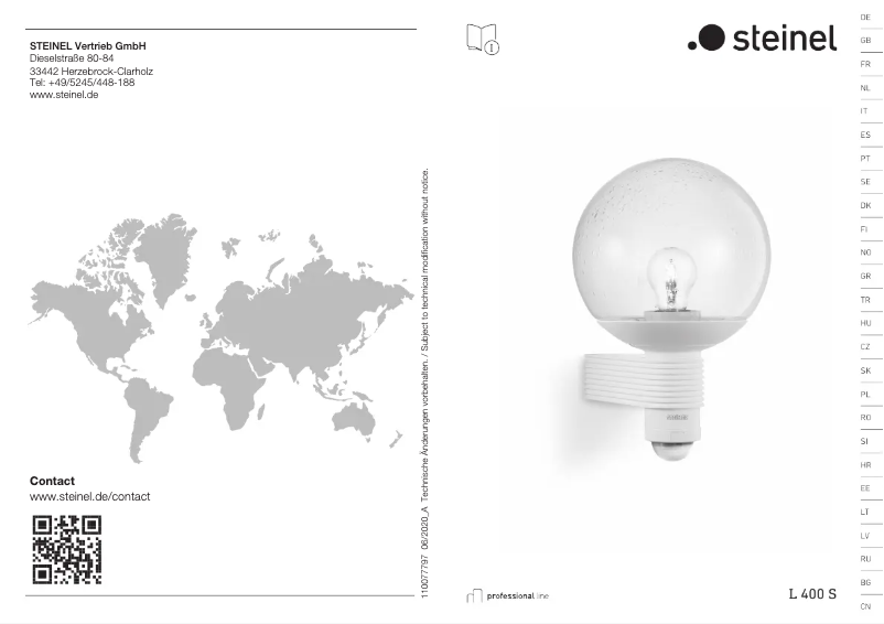 Página 1 del manual Manual de usuario Steinel L 400 S