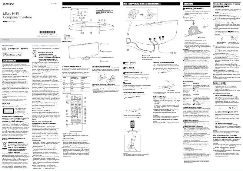 Image de la première page du manuel de l'appareil CMT-V50iP
