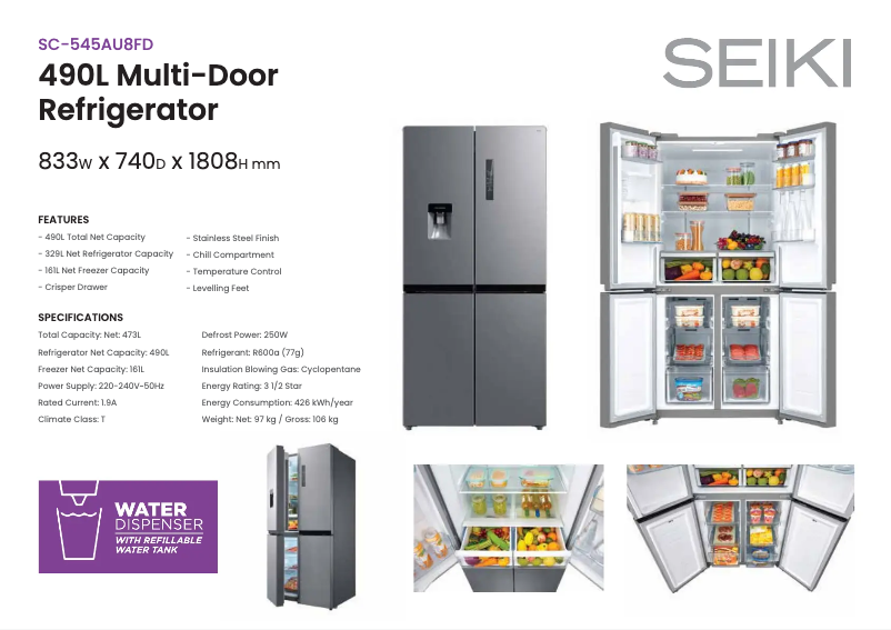 Image de la première page du manuel de l'appareil SC-545AU8FD