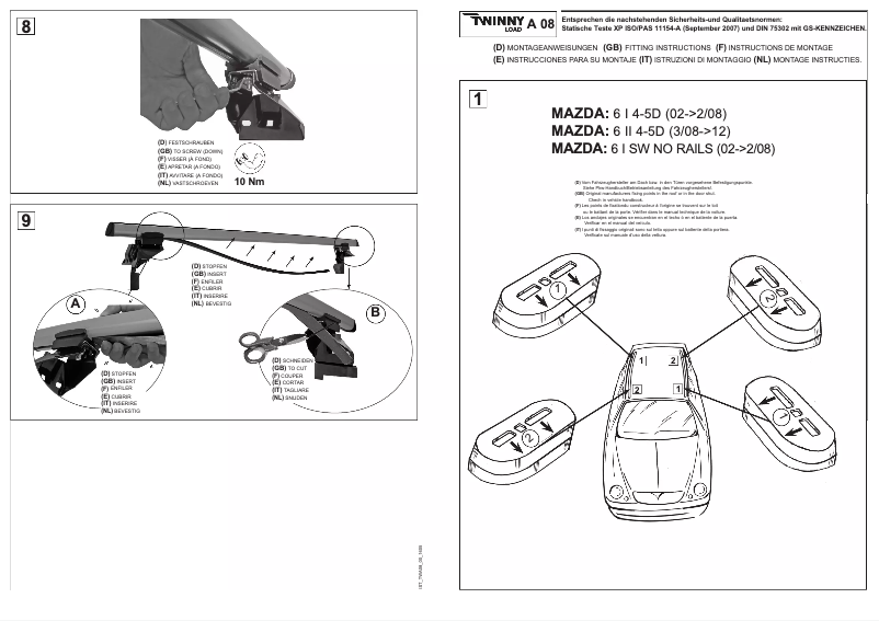 Image de la première page du manuel de l'appareil A 08