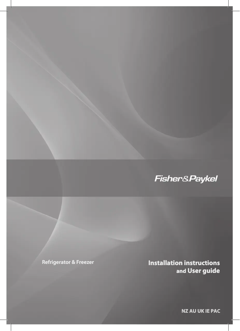 Page n°1 - Manuel utilisateur Fisher & Paykel E521TRX2